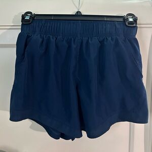 Blue athletic shorts, navy blue, size small (4-6), Athletic Works